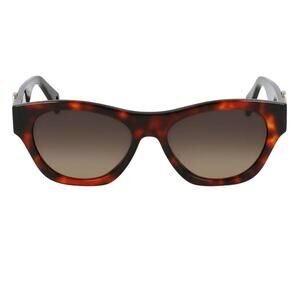 Lanvin Mother & Child 55mm Rectangle Sunglasses Havana Red